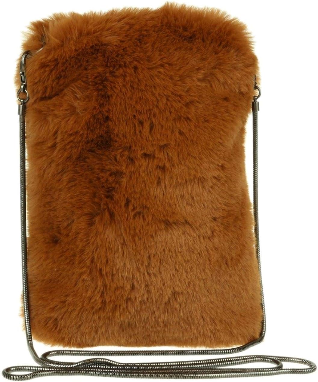Girly Handbags Womens Pearls Fur Clutch Bag - Brown - Image 4