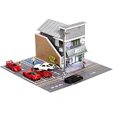 1/64 Scale Cars Display Case for Toy Model Car Display and Storage | Stackable Garage with LED Light Matchbox Dioramas JP Candy Store Easy Assmble