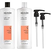 Nioxin Shampoo & Conditioner Liter Duo Sets | Prepacks with Pumps Included | Systems 1-4 | For Natural, Colored, & Damaged Hair with Light to Progressed Thinning | Strengthen & Boost Hair Density