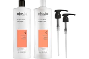 Nioxin Shampoo & Conditioner Liter Duo Sets | Prepacks with Pumps Included | Systems 1-4 | For Natural, Colored, & Damaged Hair with Light to Progressed Thinning | Strengthen & Boost Hair Density