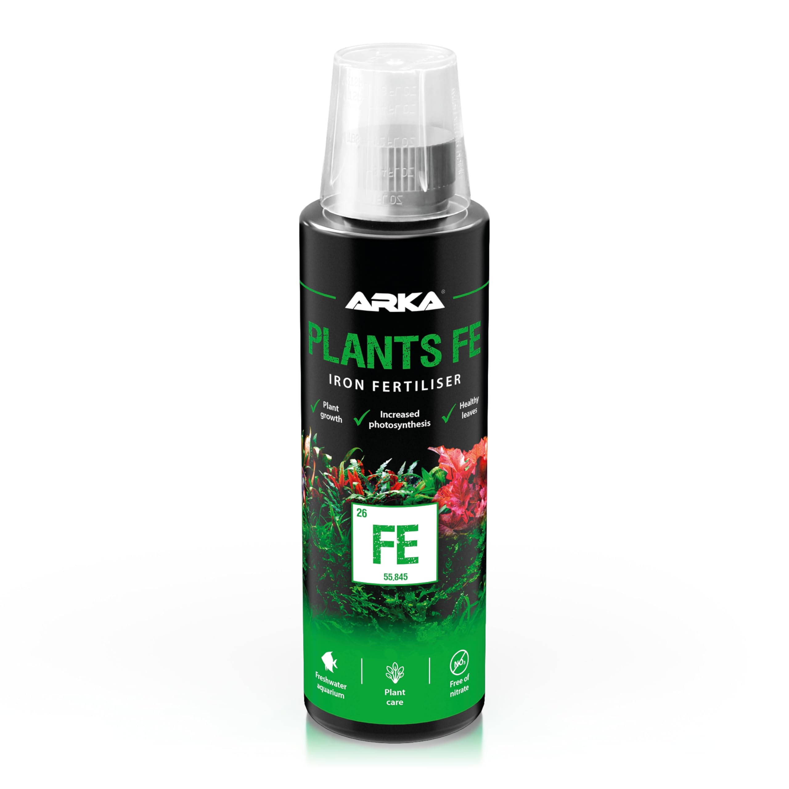 Iron Fertiliser for Aquarium Plants – ARKA Plants FE 236 ml – weekly formula for lush green leaves – prevents yellowing & iron deficiency – no nitrate or phosphate – ideal for planted tanks