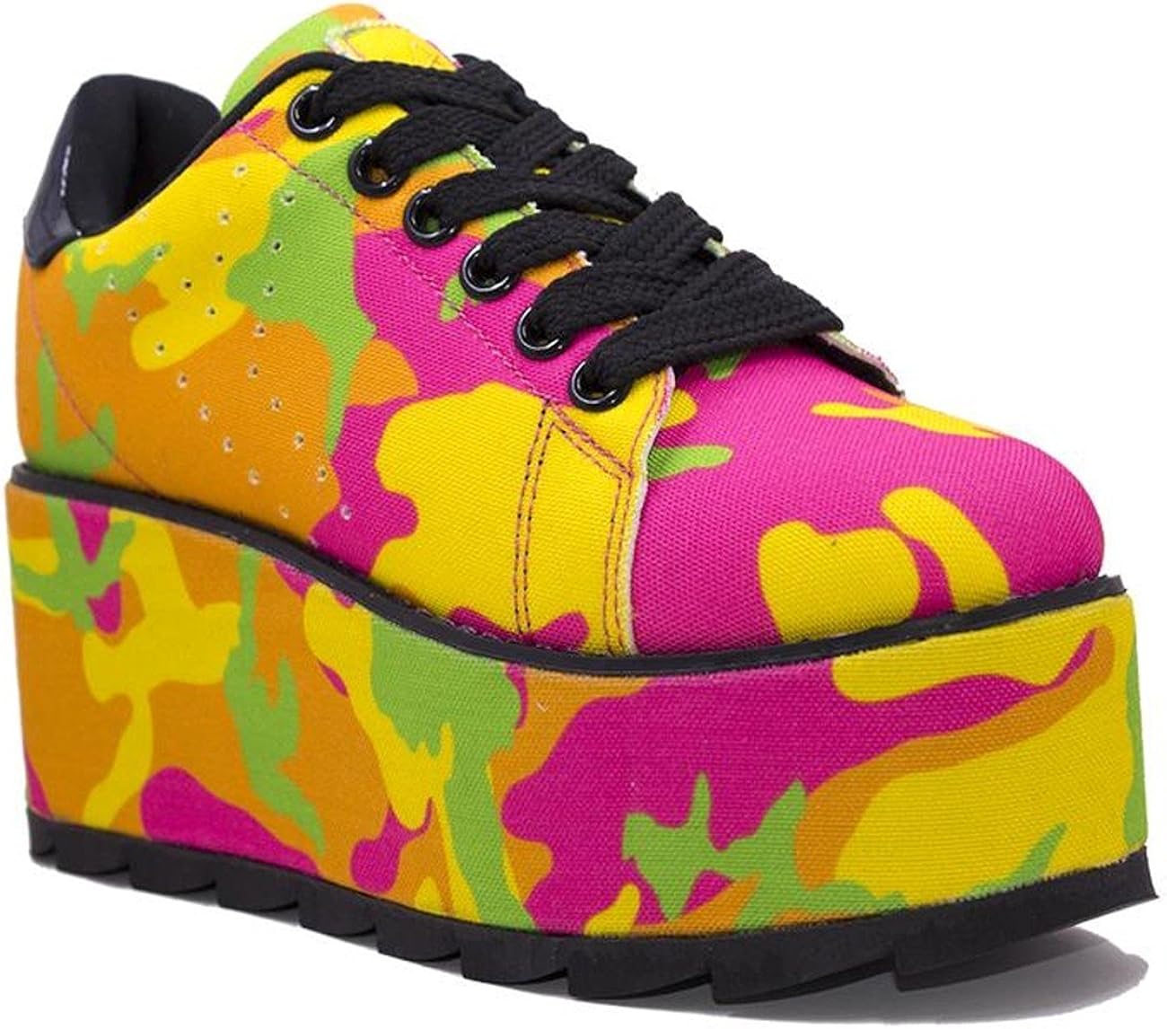 neon platform sneakers