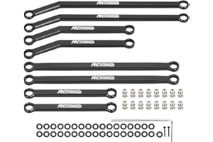RCAWD SCX24 High Clearance Links Linkage kit for Axial SCX24 Links Jeep/JT Gladiator Upgrades Part Black