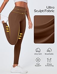 Ewedoos Compression Leggings with Pockets for Women