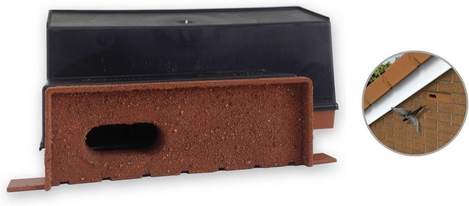 GSWB Swift Nesting Brick Box Granulated Terracotta Breeding Bird