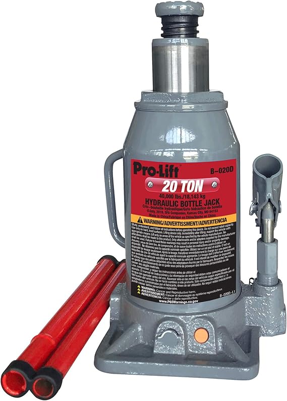 Amazon Com Pro Lift B 020d Grey Hydraulic Bottle Jack 20 Ton Capacity Automotive