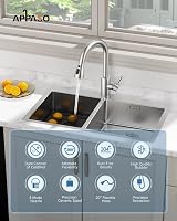 APPASO Kitchen Tap with Pull Out Spray 360° Swivel Brushed Stainless Steel view 7