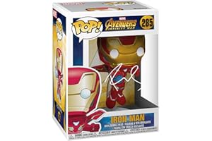 HOFSM.COM HALL OF FAME SPORTS MEMORABILIA Robert Downey Jr. Iron Man #285 Facsimile Signed Reprint Laser Autographed Funko POP! Movies Marvel Avengers Figurine with Protector Case