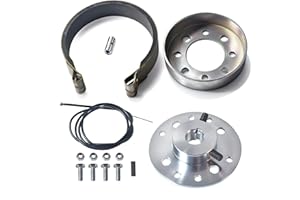 4" Drum Brake Band Pin Brake 65" Cable Steel Sprocket Hub Adapter 3/4" Bore 3/16" Keyway for Mini Bike 212cc 196cc 6.5hp Dune