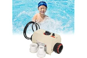 AYCHLG 12000Btu/Hr Mini Swimming Pool Heater Work with Water Pressure More Than 20kPa Circulating Pump for Above-Ground Pools,Electric Water Heater Thermostat SPA Bath Heater,Needs Electrician GFCI