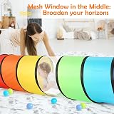 SENODEER Kids Play Tunnel Tent Rainbow 6 ft Pop Up Indoor Outdoor view 4