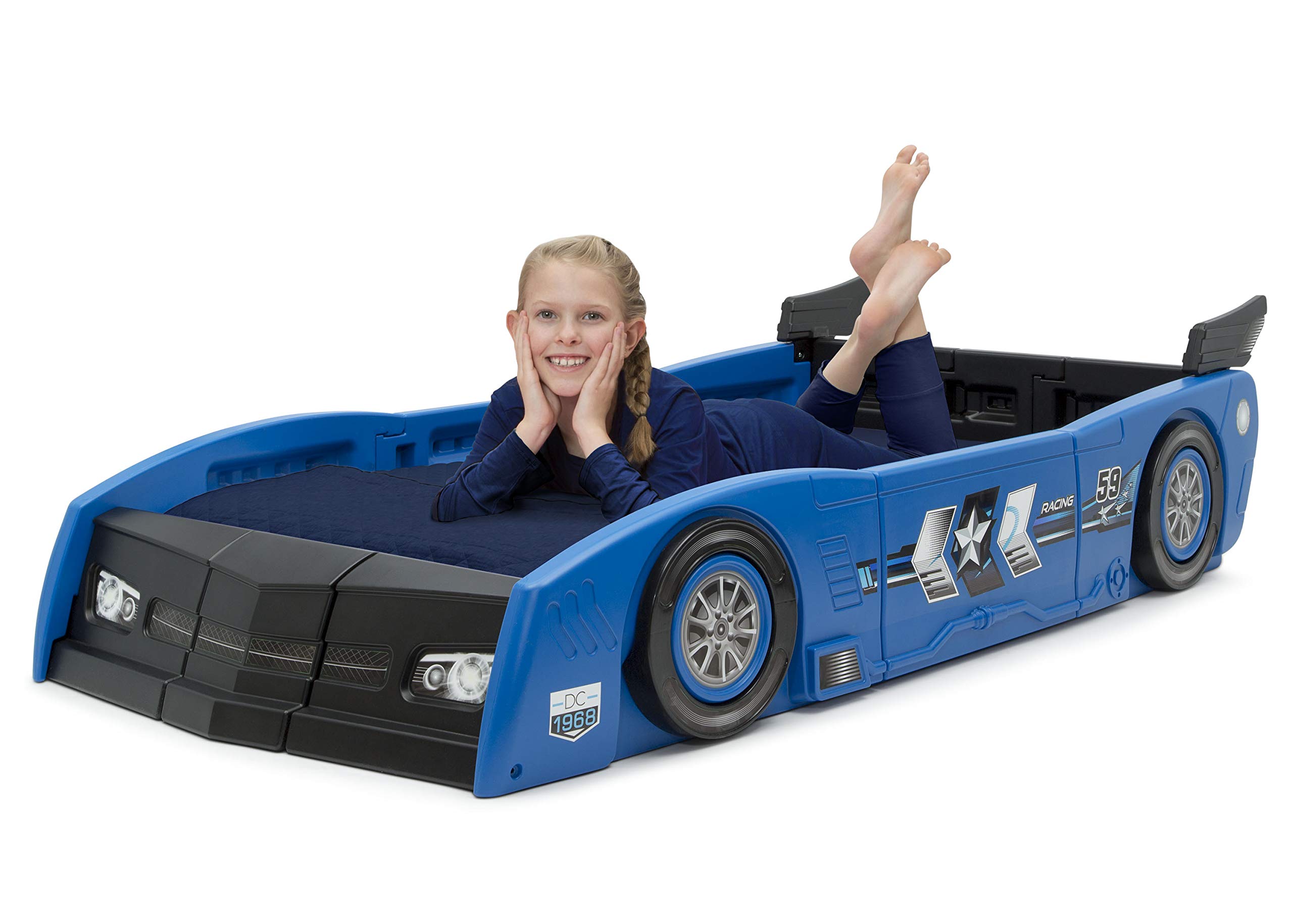 Delta Children Grand Prix Race Car Toddler & Twin Bed Made in USA