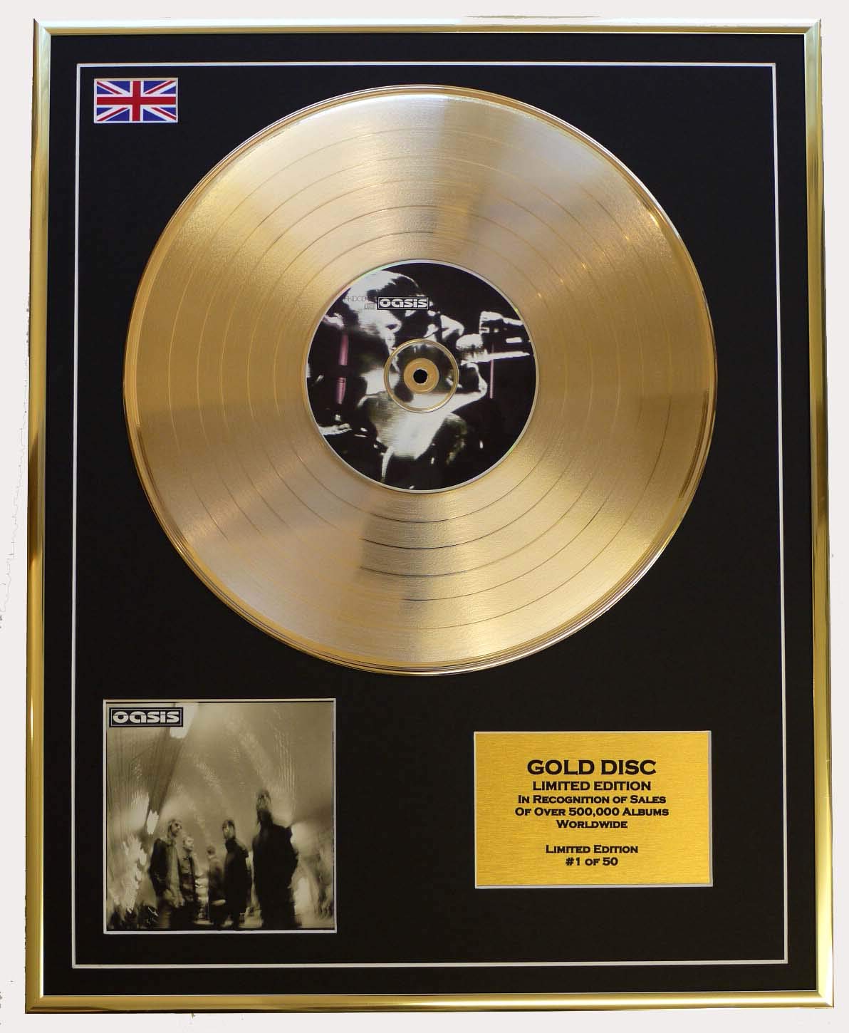 OASIS/Cd Gold Disc Record Limited Edition/HEATHEN CHEMISTRY
