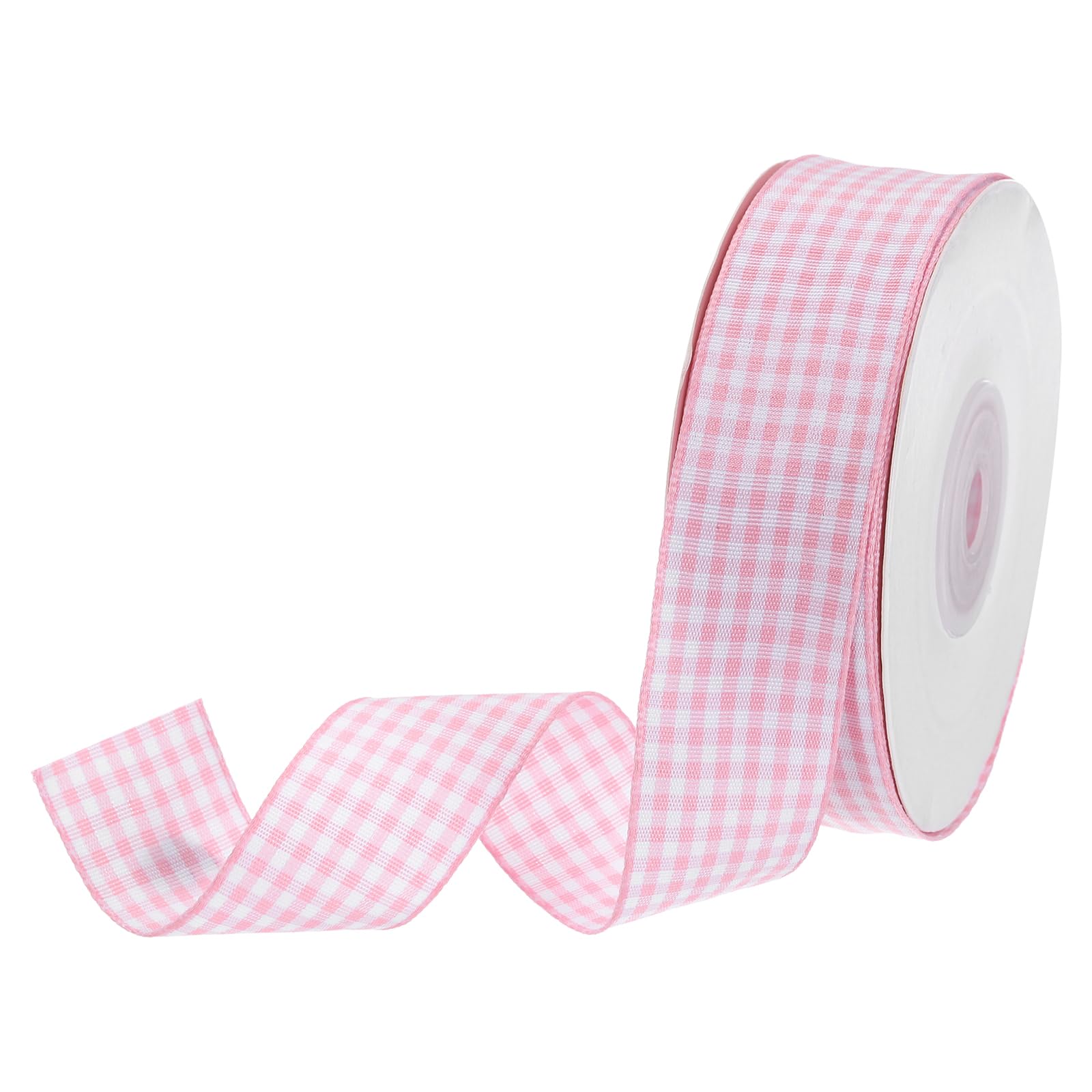 DMiotech 1 Inch 25 Yards Gingham Ribbon, Checkered Ribbon Plaid Ribbon for Gift Wrapping Decoration Art Craft DIY, Red and White