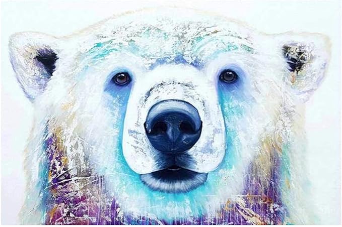 Amazon キャンバス絵画かわいい動物ホッキョクグマポスターとプリント壁アート写真リビングルーム家の装飾 30x50cm フレームレス ウォールステッカー オンライン通販