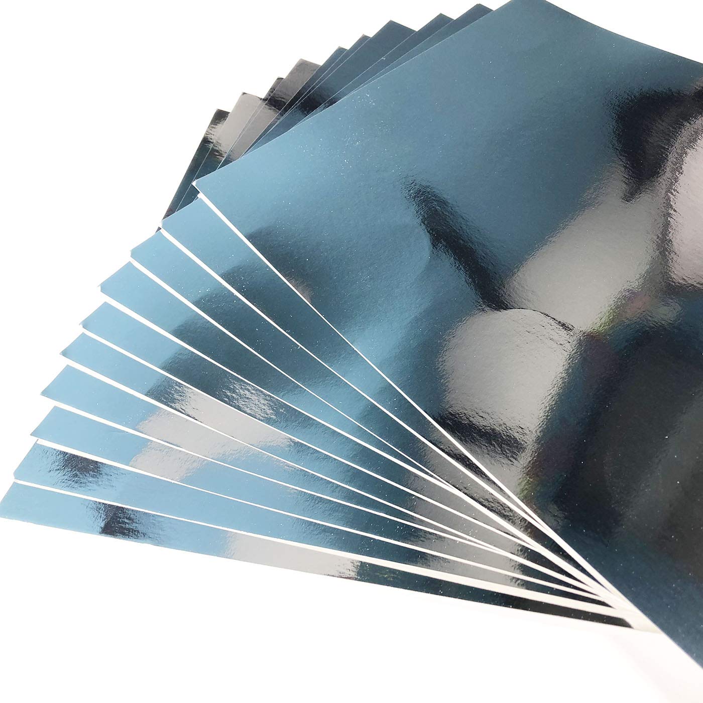 A2 Silver Card 10 Sheets Large Mirror Card High Gloss Board 220gsm