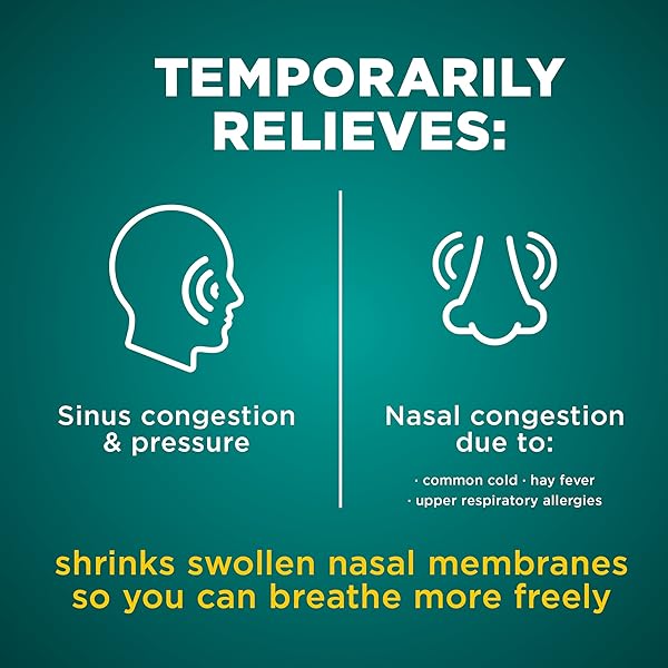 AMAZON BASIC CARE NO DRIP SEVERE CONGESTION NASAL PUMP MIST SPRAY, 12 HOUR RELIEF, OXYMETAZOLINE HCL, MAXIMUM STRENGTH PLUS MENTHOL, STEROID FREE, 1 FL OZ (PACK OF 1)