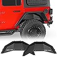 Hooke Road JL Aluminum Rear Inner Fender Liners for 2018-2025 Jeep Wrangler JL & Unlimited 2/4 Doors, 2 PCS Wheel Well Liner Splash Mud Guards - Black