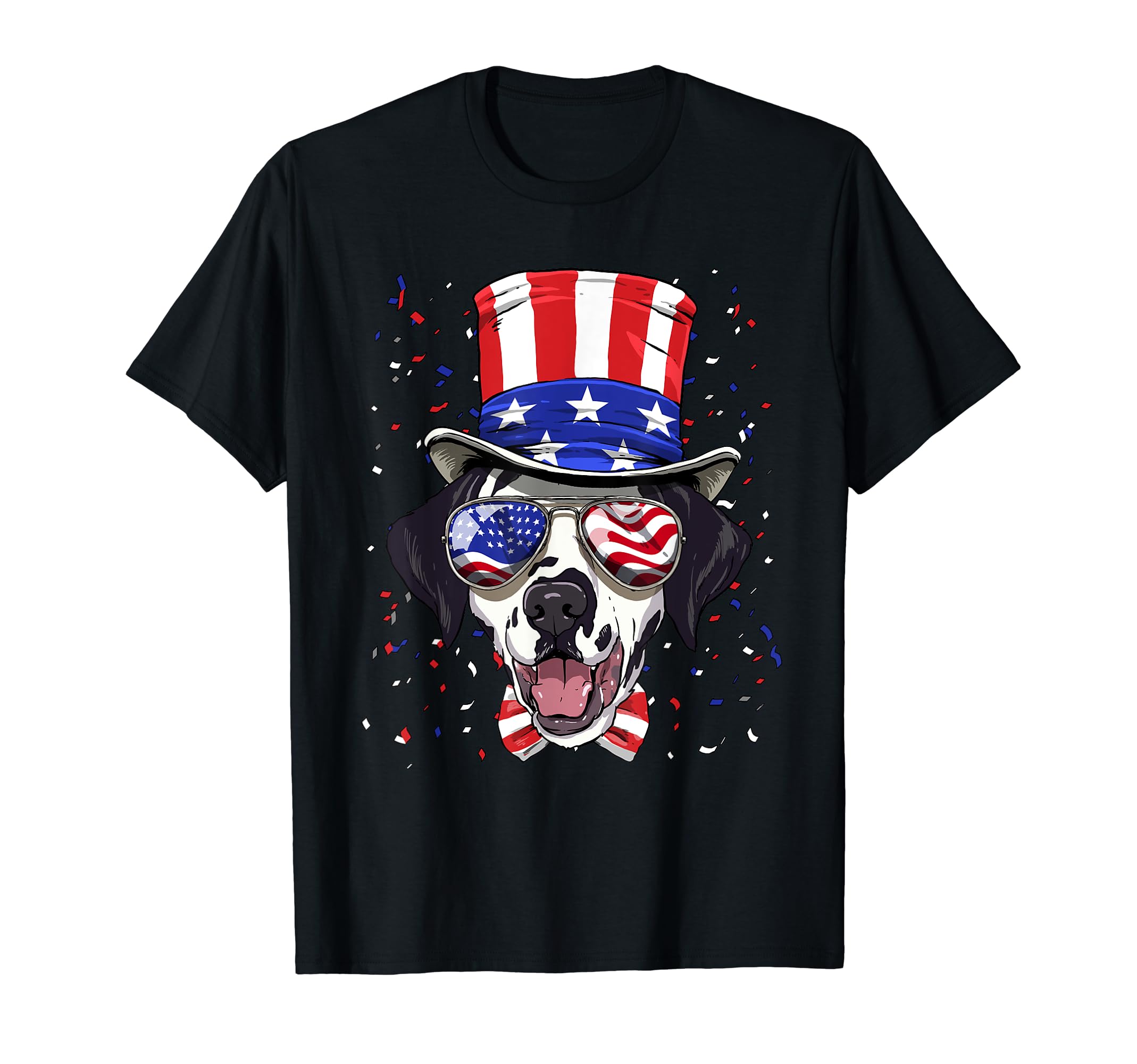 Dalmatian 4th of July American Dog USA Flag T-Shirt