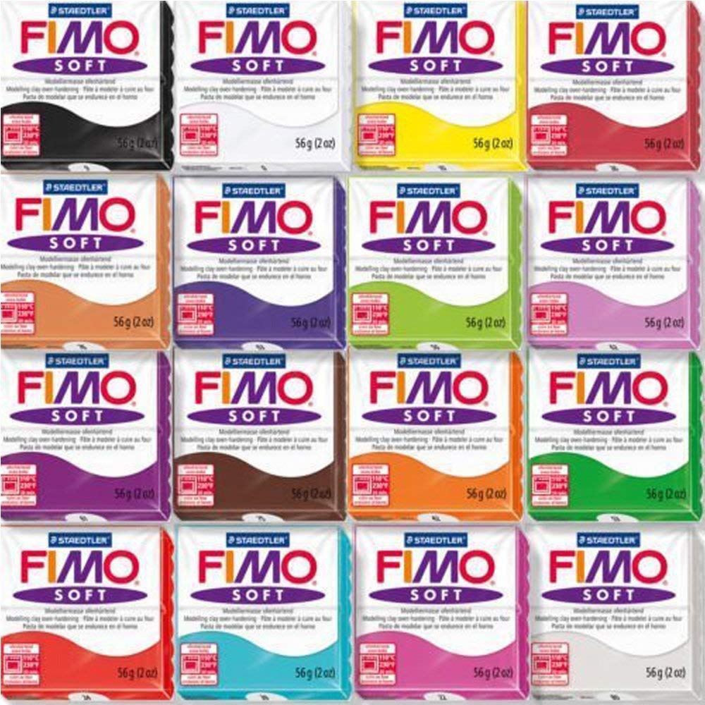 Fimo Soft Starter Pack 20x 56g assorted Blocks (Multicolour) Amazon.co