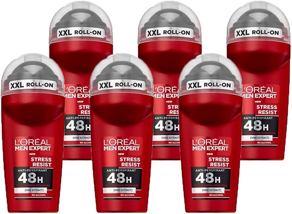 L'Oréal Men Expert 96H Stress Resist Anti-Perspirant Roll On Deodorant for Men