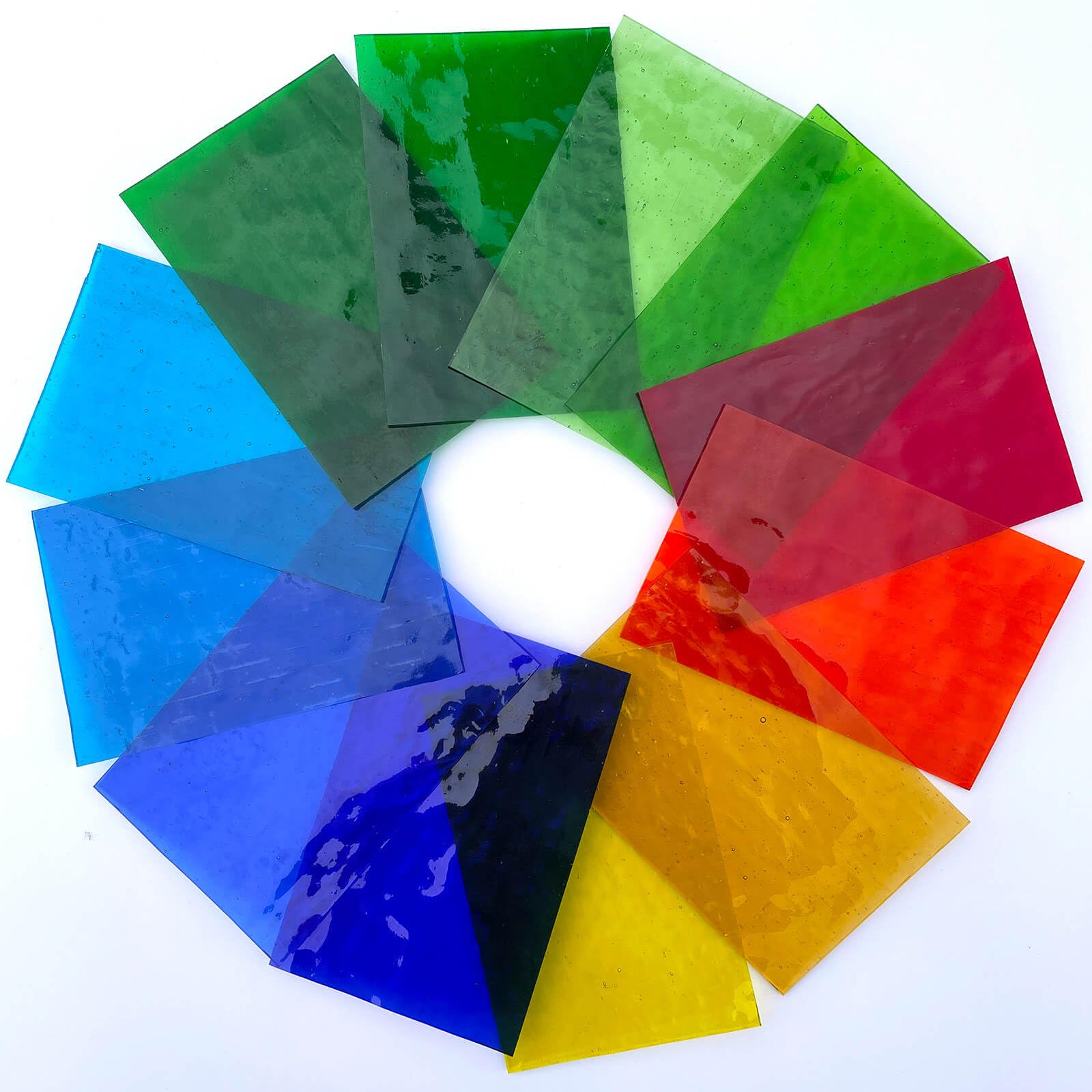 LITMIND 12 Sheets Transparent Texture Stained Glass Variety Pack, 6 x 4 Inch Cathedral Art Glass for Mosaic Crafts & Supplies,Assorted Colorful Glass Sheets for Stunning Stained Glass Projects