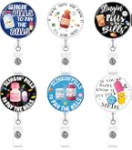 Funny Pharmacy Tech Badge Reel – Cute Pill Bottle Design For Nurses & Medical Workers - View #2