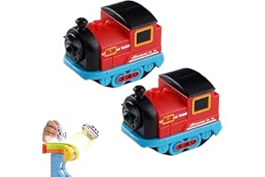 2Pack Replacement Electric Train Cars for Magnetic Rail,USB Rechargeable Magnetic 3D Infinity Track Train Head for Magnetic-T