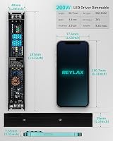 REYLAX 24V 200W LED Driver Dimmable TRIAC 0/1-10V 240V AC to DC view 3