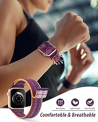 Nylon Loop Sport Band Compatible with Apple Watch