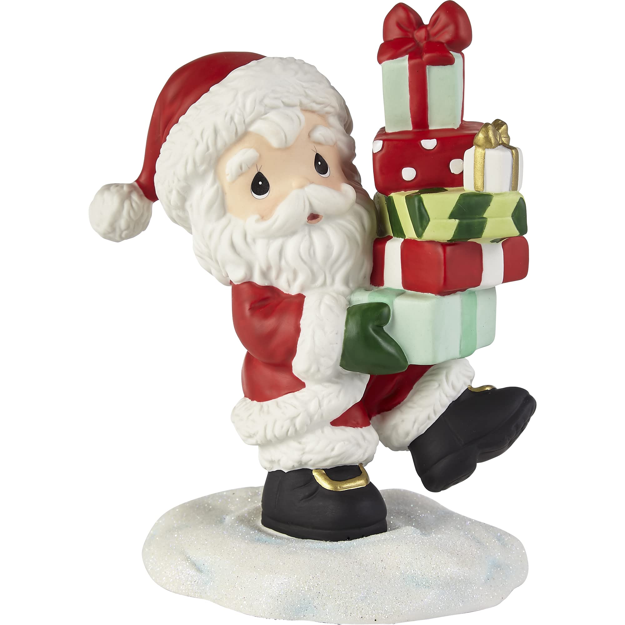 Precious Moments 221011 Loaded Up with Christmas Cheer Annual Santa Bisque Porcelain Figurine