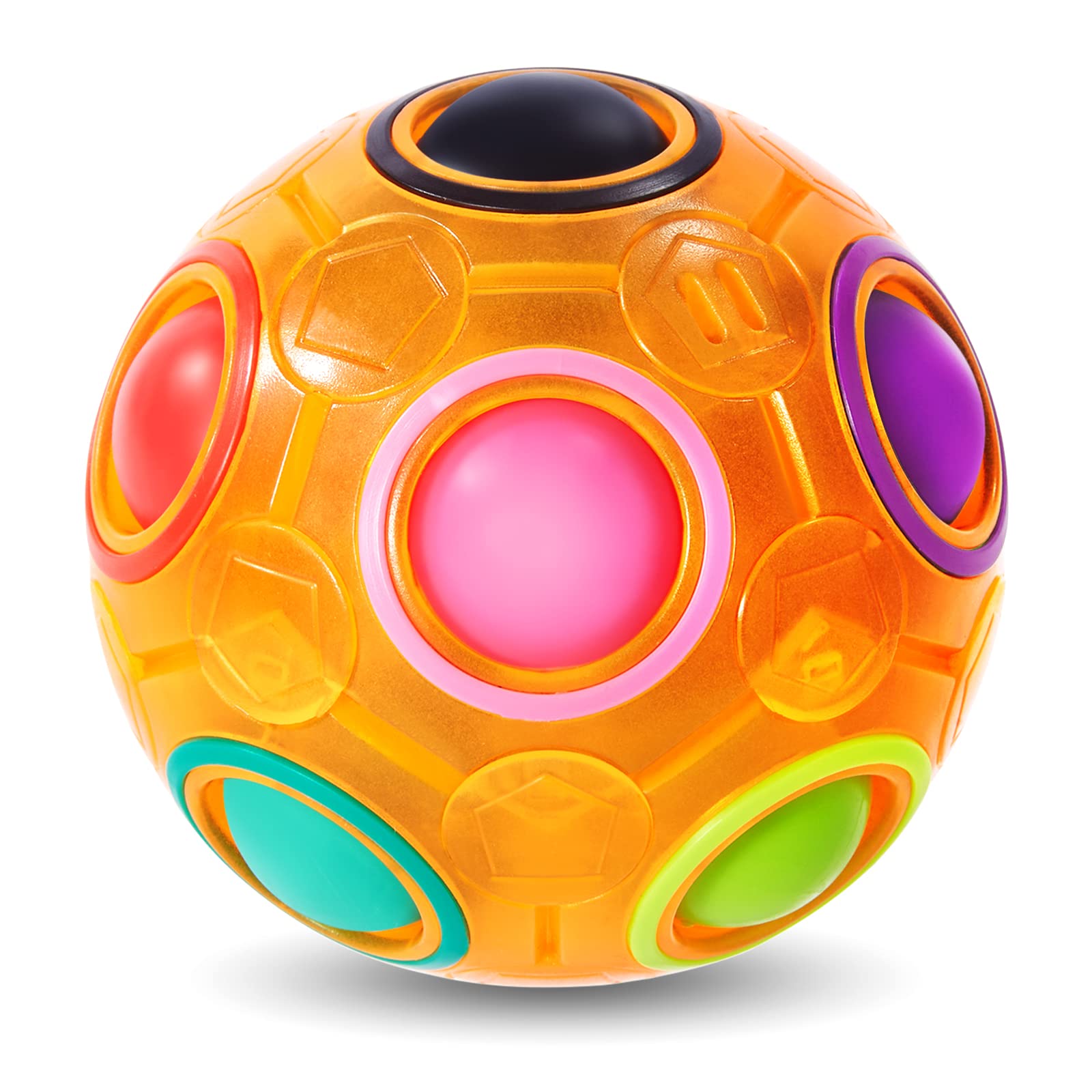 Vdealen Magic Rainbow Puzzle Ball- Fidget Ball 3D Puzzle Game Brain Teaser Toy for Boys- Birthday Party Easter Christmas Stocking Fillers Gift Toy for Kids Teens Adults