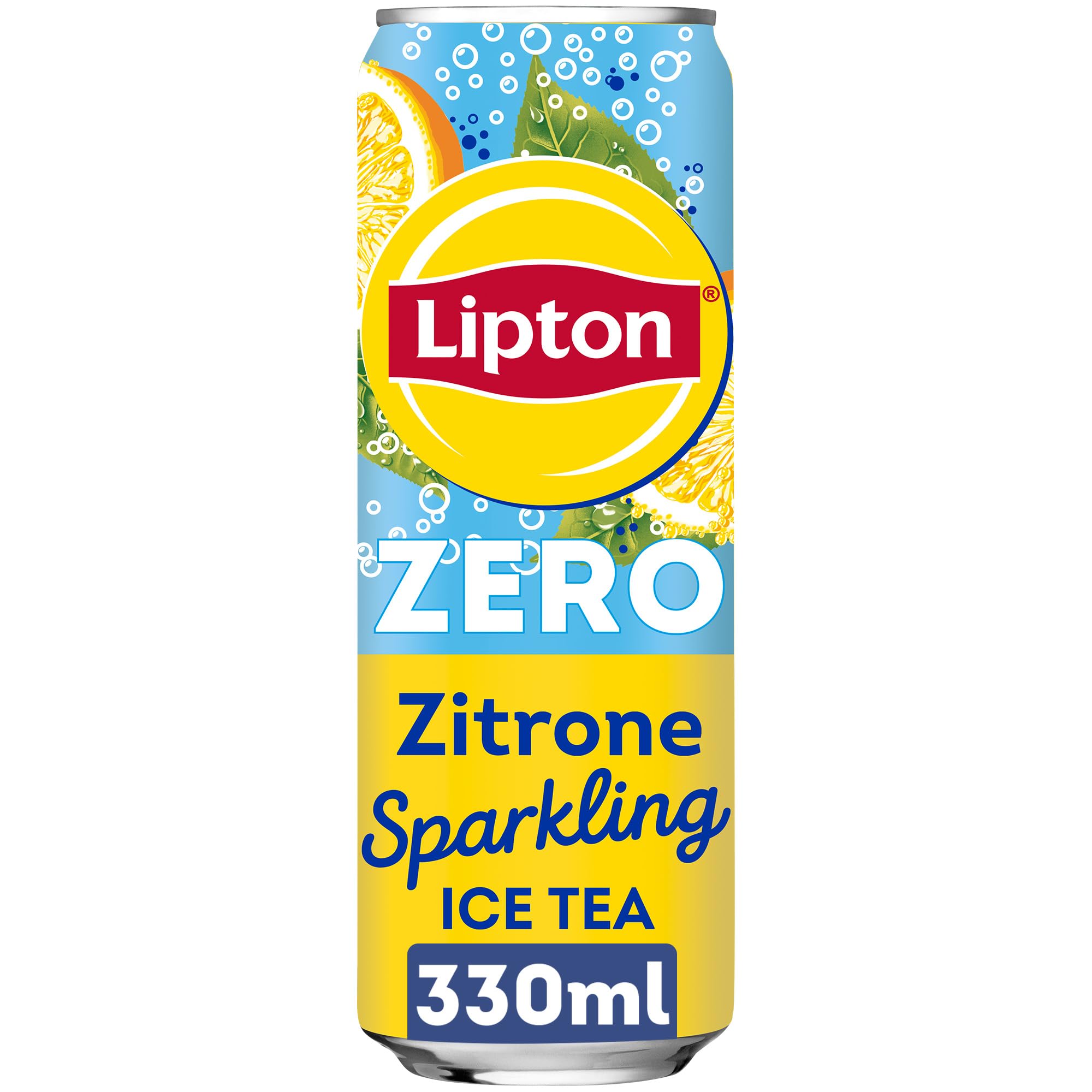 LIPTON ICE TEA Sparkling Lemon Zero, Kohlensäurehaltiger Eistee mit Zitronen Geschmack ohne Zucker, EINWEG Dosen (24 x 0.33 l) (Verpackungsdesign kann abweichen) 2