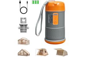 SENLEETO 40L/min High Pressure Eletric Air Pump for Inflatable Tent,7PSI Air Compressor with Auto-Off, Rechargeable 5V Electr