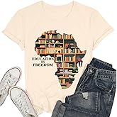 IsPICK Black History Shirts for Women African American Black History Month Pride T-Shirt Graphic Short Sleeve Tee Tops