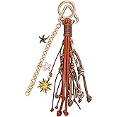 FengFaer Purse Charms, Boho Bag Charms for Handbags, Sun and Stars Purse Keychain, Bag Charm Chain,keychains for women