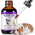 Sleep Aid for Dogs, 60ml Dog Melatonin Drops Supports Dog Sleep, Dog Anxiety Relief, Calming Dogs & Regulates Sleep Patterns - Pet Supplements for Dogs Liquid Vitamins, Bacon Flavour - 2 Fl Oz