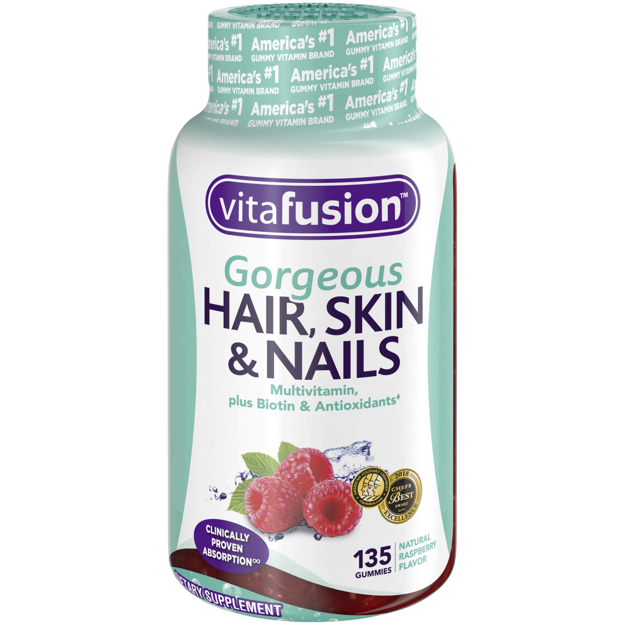 Vitafusion Hair, Skin & Nails Multivitamin Gummy Vitamins, plus Biotin and Antioxidant
