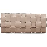 CHUNLI Woven Evening Clutch Purses for Women, PU Crossbody Shoulder Purse Handbag for Evening, Formal Events, Wedding, Party