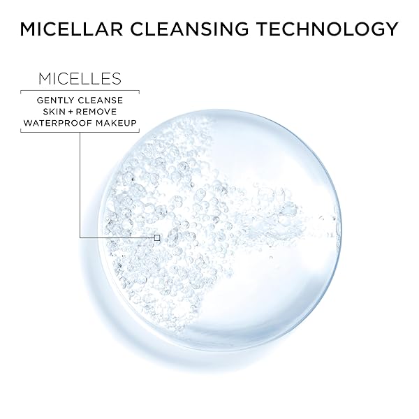 GARNIER MICELLAR WATER FOR WATERPROOF MAKEUP, HYDRATING FACIAL CLEANSER & MAKEUP REMOVER, SUITABLE FOR SENSITIVE SKIN, VEGAN, CRUELTY FREE, 13.5 FL OZ (400ML), 1 COUNT