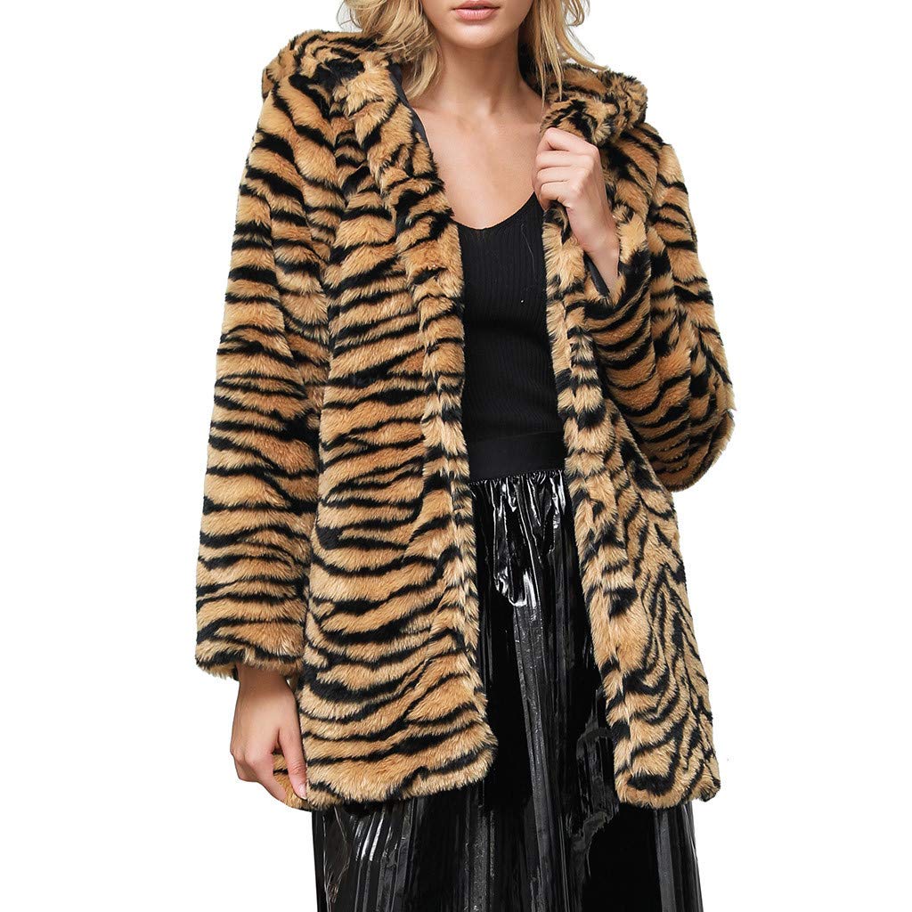 tiger print fur jacket