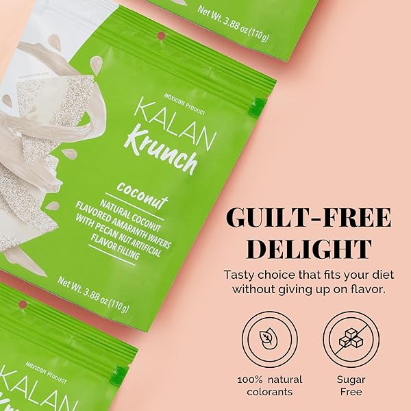 KALAN KRUNCH COCONUT NATURAL FLAVORED AMARANTH WAFERS, PACK OF 1, 3.88 OZ