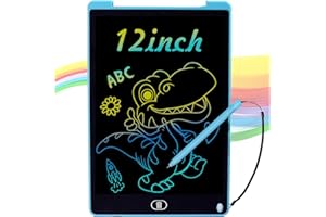 NOBES Drawing Pad for Kids Toys Age 3+, Colourful LCD Writing Tablet for Kids, 12-inch Drawing Tablet with Lock Key, Christmas Birthday Gifts