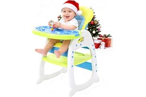 SANDINRAYLI Baby High Chair,3 in 1 High Chairs for Babies and Toddlers, Convertible Toddler Highchair, Adjustable Infant Feeding Chair for Boy & Girl, Easy Clean Baby Eating Chair for 6 Months and Up
