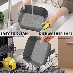 2Pcs Silicone Air Fryer Liners for Ninja Crispi