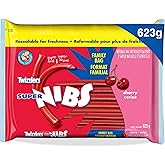 TWIZZLERS Licorice Candy, Cherry Super Long Nibs, Candy to Share, 623g