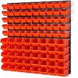 Prosperplast Louvre Panel 90 Storage Bins XS S Garage Workshop Wall Mounted view 1