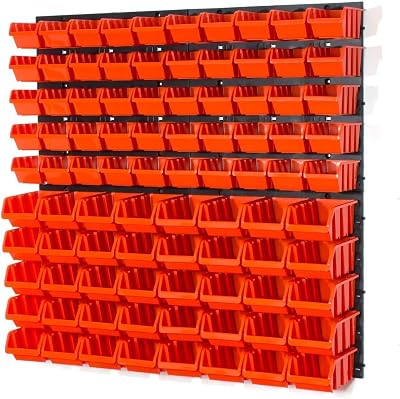 Prosperplast Louvre Panel 90 Storage Bins XS S Garage Workshop Wall Mounted