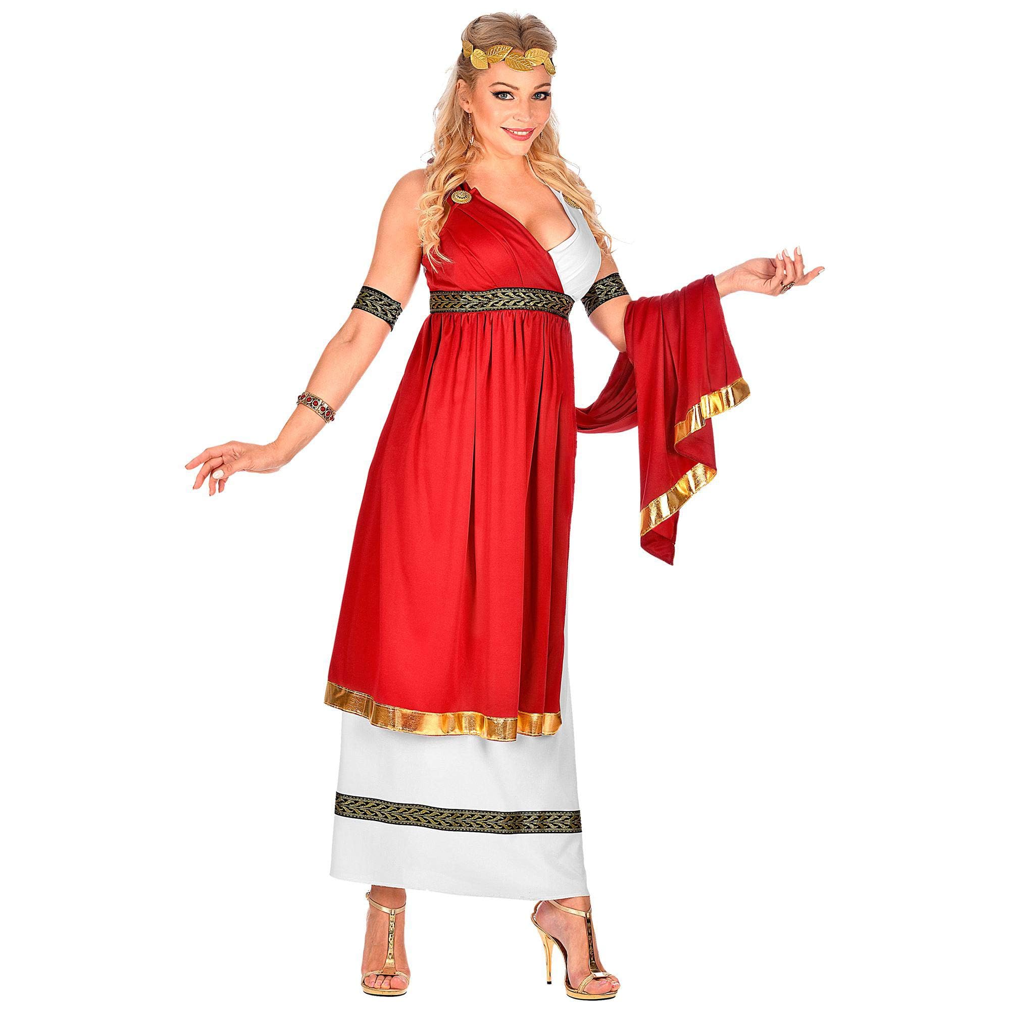 Widmann W MILANO Party Fashion Costume Roman Empress Dress Roman Greek Fancy Dress Costumes Red/White