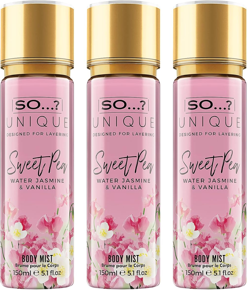 So…? Unique Womens Vegan Sweet Pea Body Mist 150ml Pack of 3